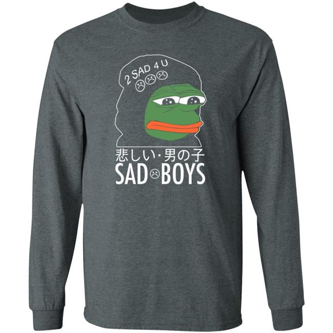 Pepe The Frog Sad Boys 2 Sad 4 U Shirt Internet Club Merch Internet Club Merch Pepe The Frog Sad Boys 2 Sad 4 U Shirt