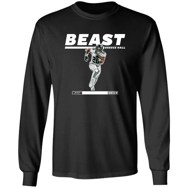 Breaking T Store Beast Breece Hall Shirt Pepsi Zero Sugar Rookie Collection