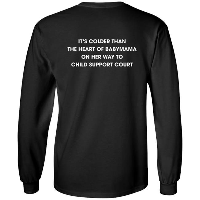 It's Colder Than The Heart Of A Babymama On Her Way To Child Support Court Shirt Shirtsthtgohard