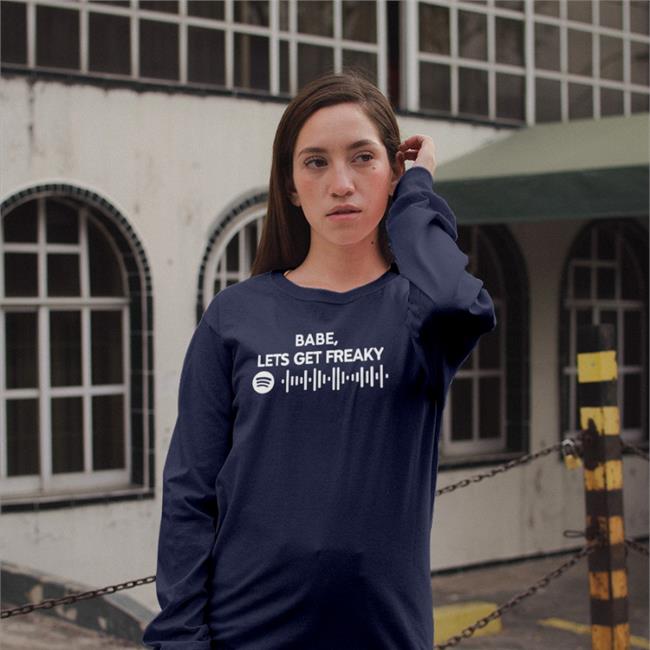 Luccainternational Shop Babe Lets Get Freaky Tee Cbat Spotify Code