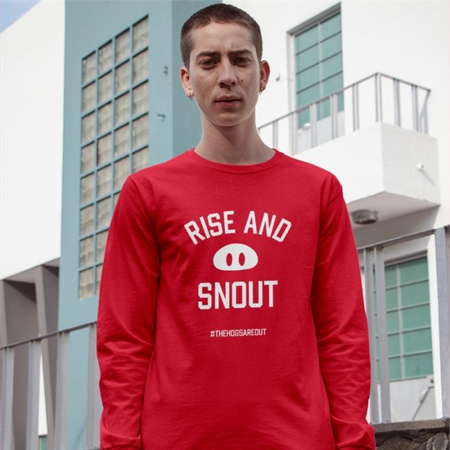 Rise And Snout Arkansas Vs Byu Football Shirt Bonfire Store Red