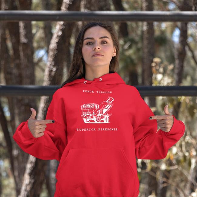 Saint Javelin Store Peace Through Superior Firepower Shirt