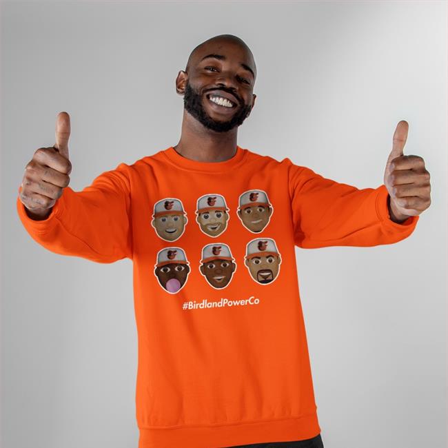 Birdland Power Co Homerun T Shirt Orange Baltimore Orioles Birdland Power Co Homerun Emoji T Shirt