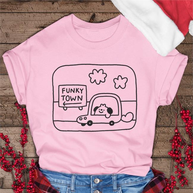 Heyheymomo Store Funky Town Funny T Shirt White