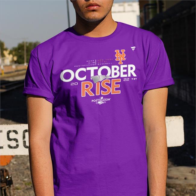 Mlb Shop October Rise Postseason 2022 New York Mets Shirt Men's New York Mets Fanatics Branded Royal 2022 Postseason Locker Room Shirt