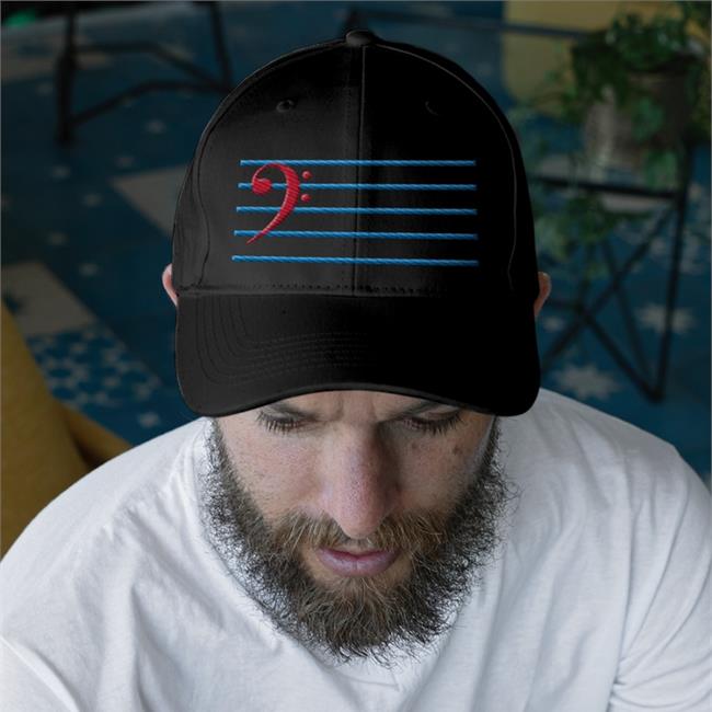 Trans Bass Clef Embroidered Hat Threatening Music Notation Threatnotation