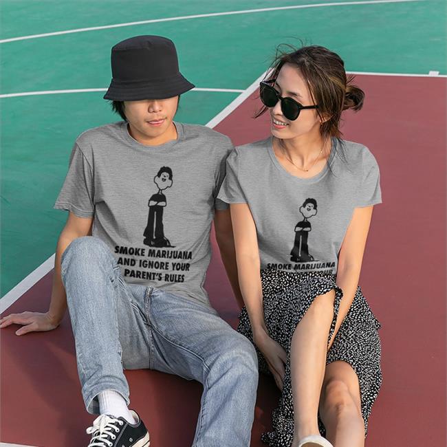 Smoke Marijuana And Ignore Your Parent's Rules Shirt White