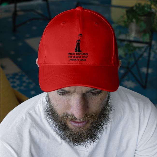 Smoke Marijuana And Ignore Your Parent's Rules Hat White Good Shirts Store