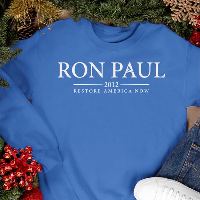 The Redheaded Libertarian Ron Paul 2012 Restore America Now Shirt Navy