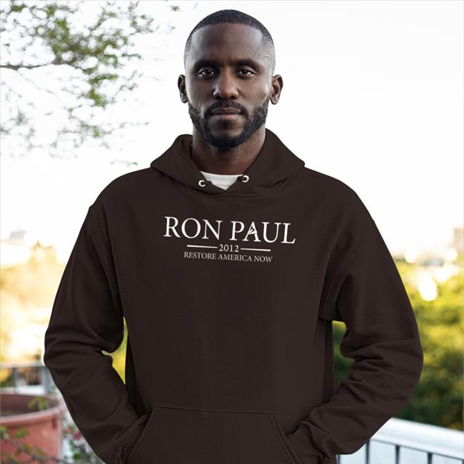 The Redheaded Libertarian Ron Paul 2012 Restore America Now Long Sleeve Tee Navy