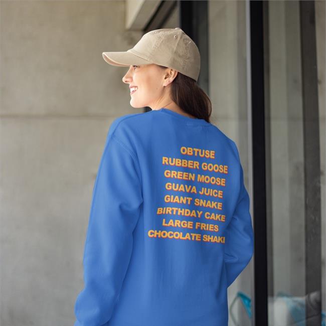 Thegoodshirts Obtuse Rubber Goose Green Moose Guava Juice Hooded Sweatshirt Good Shirts Merch