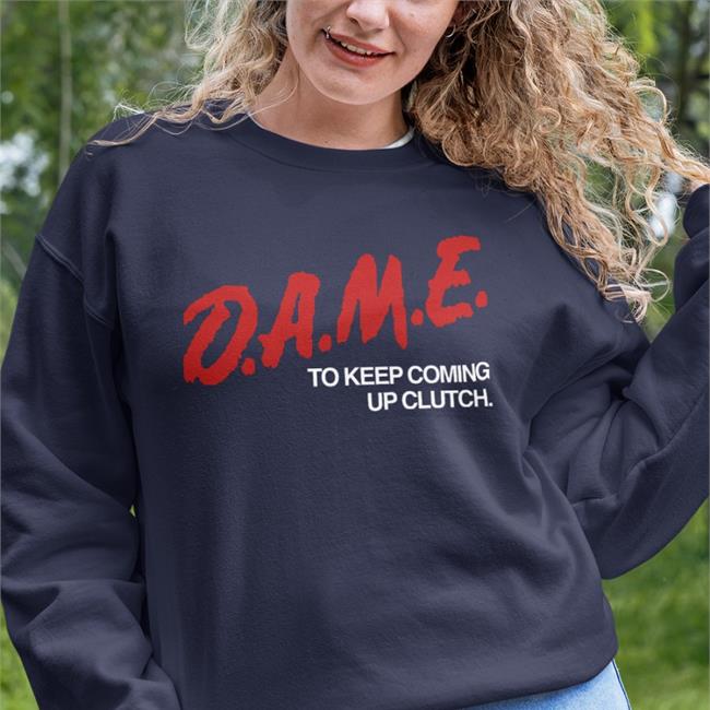 Evanem Merch D.A.M.E. To Keep Coming Up Clutch Hoodie Black
