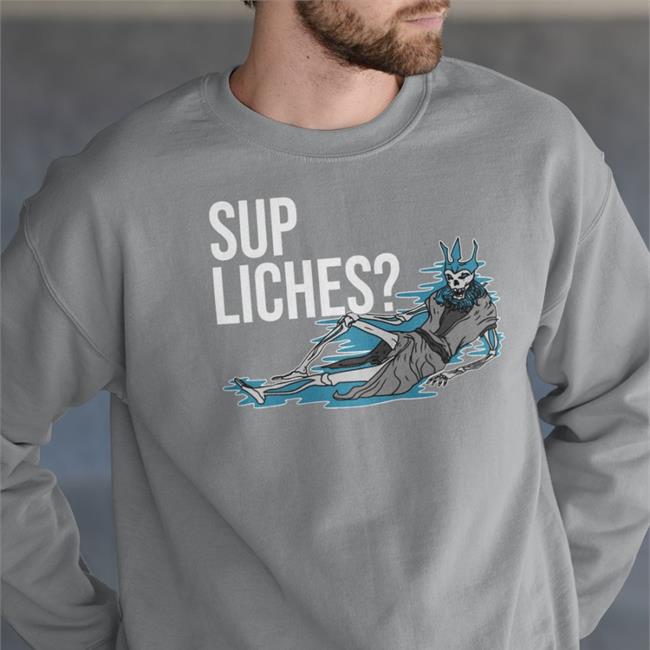 Sup Liches Sweatshirt Yodanno Sup Liches Official Shirt Dark Heather