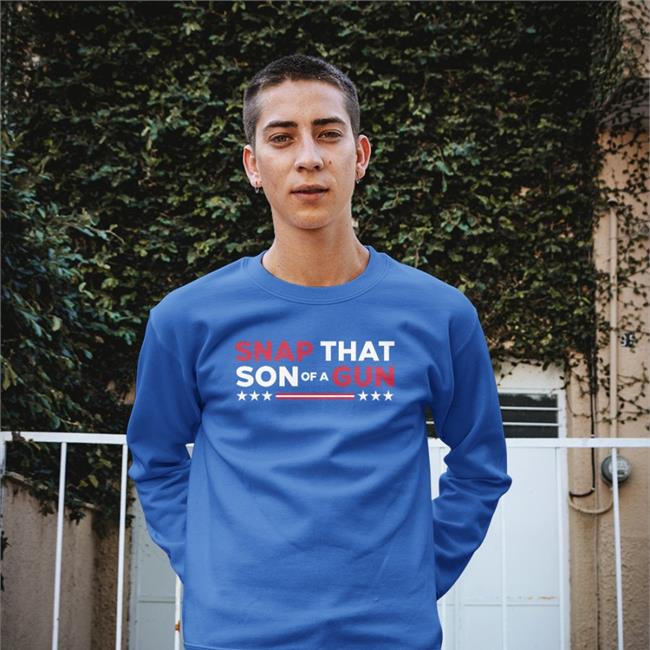 Barstool Sports Store Snap That Son Of A Gun Long Sleeve Tee Shirt Navy