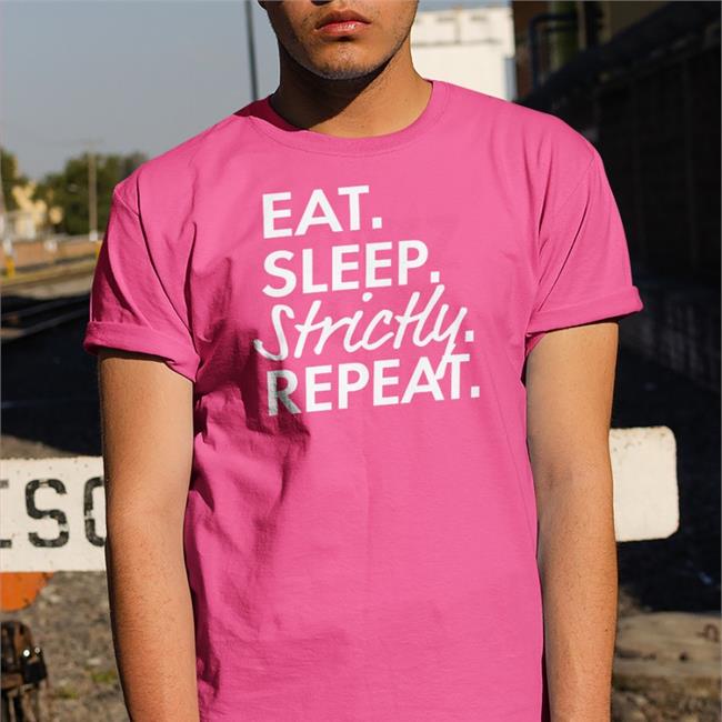 Hello Magazine Merch Eat Sleep Strictly Repeat Shirt Red