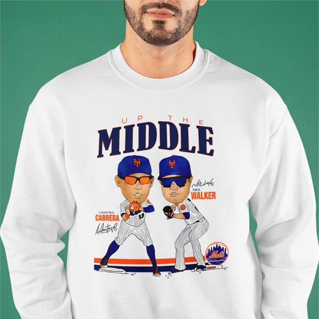 Asdrubal Cabrera Neil Walker Up The Middle New York Mets M&M Shirt