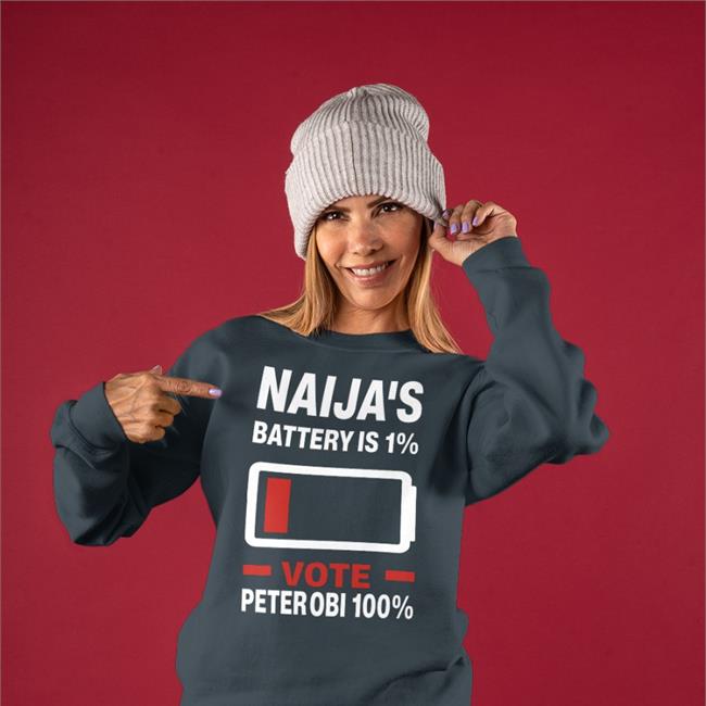 Naija's Battery Is 1 Vote Peter Obi 100 Shirt