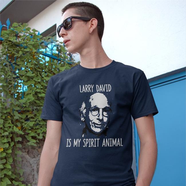 Curb Your Enthusiasm Larry David Is My Spirit Animal Shirts Navy Larry David Is My Spirit Animal Shirts