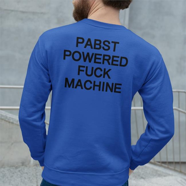 White Pabst Powered Fuck Machine Shirt