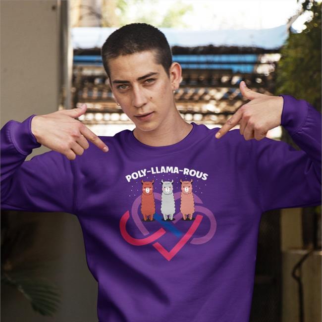 Poly Llama Rous Polyamorous Hoodie Polyamory