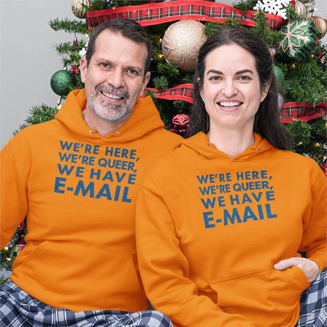 Becca Lewis We’Re Here, We’Re Queer We Have E-Mail Tee Beccalew