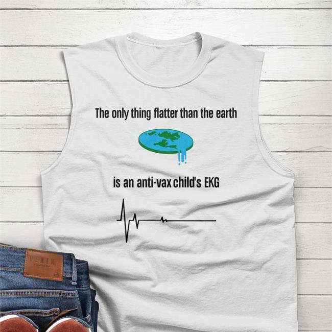 The Only Thing Flatter Than The Earth Is An Anti-Vax Child's Ekg Shirts
