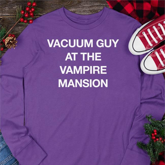 Bigwormer Vacuum Guy At The Vampire Mansion Sweatshirt
