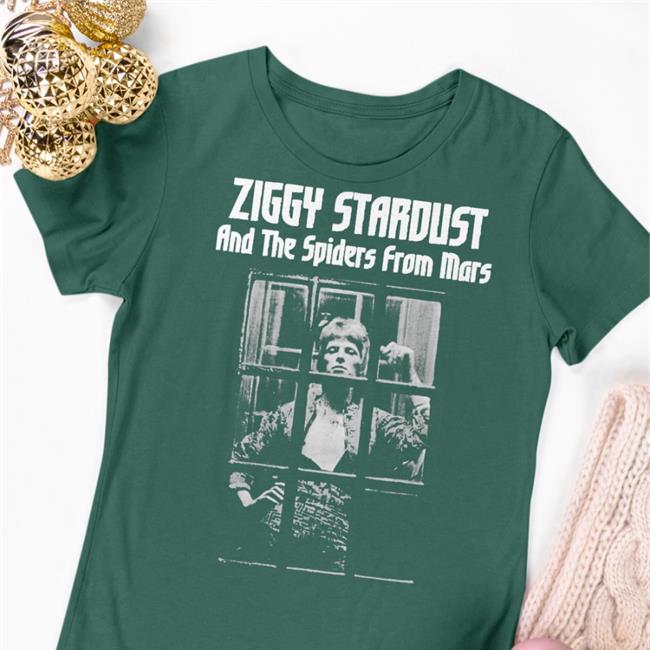 Mikey Way Wearing David Bowie Ziggy Stardust Tee Shirt
