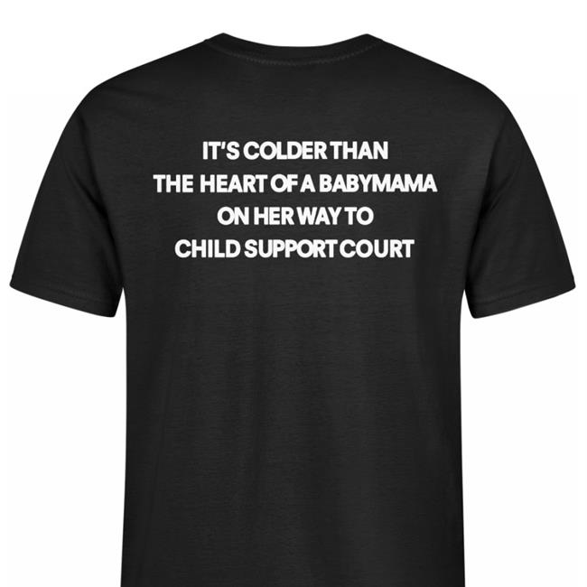 Shirts That Go Hard Merch It's Colder Than The Heart Of A Babymama On Her Way To Child Support Court Shirt
