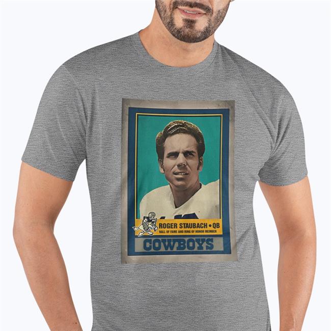 Roger Staubach White Dallas Cowboys Name & Number T-Shirt