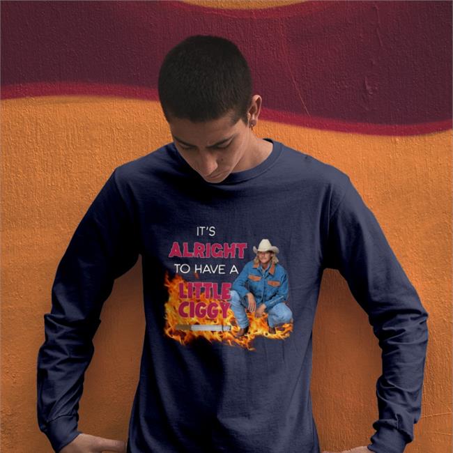 Dj Rodeo Starr It's Alright To Have A Little Ciggy Tee Shirts Black