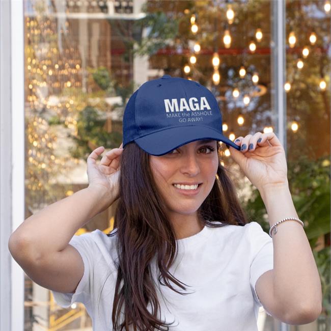 Navy Rb Maga Make The Asshole Go Away Hat Rb Rbisrb Maga Make The Asshole Go Away Embroidered Hat