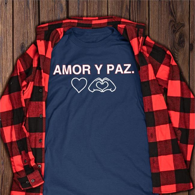 Amor Y Paz Shirt Blue Christopher Morel