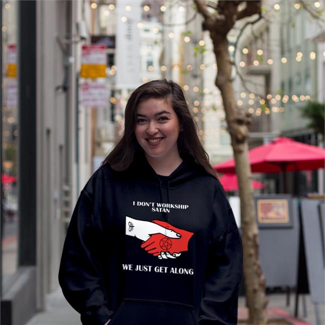 Good Shirts I Don't Workship Satan We Just Get Along T Shirt