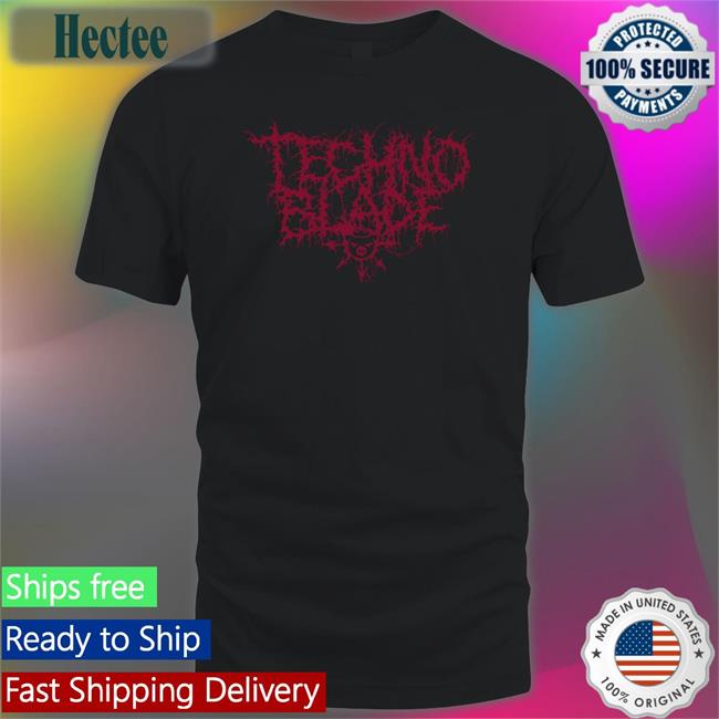 Techno Blade Metal Font T Shirts