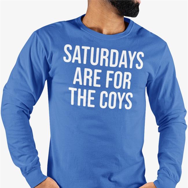 Barstool Sports Store Saturdays Are For The Coys Long Sleeve Tee Shirt Navy