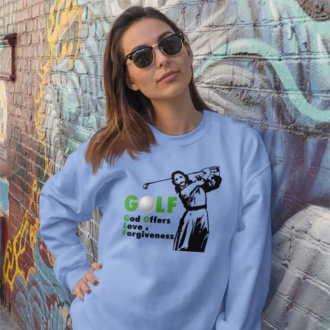 Goodshirts Jesus Golf God Offers Love Forgiveness Sweatshirt