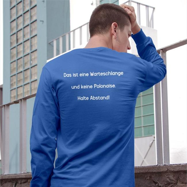Das Ist Eine Warteschlange Und Keine Polonaise Halte Abstand Hoodie