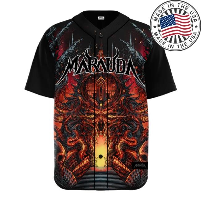 Original Marauda Merch Store Retribution Baseball Jersey Classic Shirt Maraudamusic Shop Merch Store