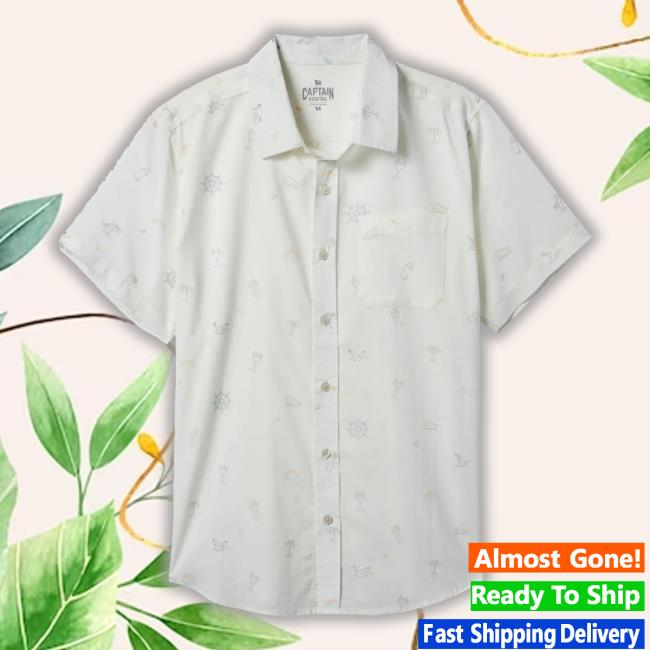 Coastline Woven Drink Up Hawaiian T Shirts