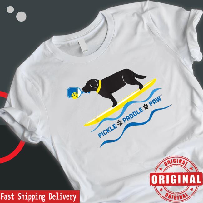 Official Pickleball Paddle Paw Dog Paddling And Playing Pickleball shirt, hoodie, tank top, sweater and long sleeve t-shirt