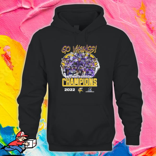 Go Minnesota Vikings Nfc North Division Champions 2022 Long Sleeve Shirt Go Minnesota Vikings Nfc North Division Champions 2022 Sweaters