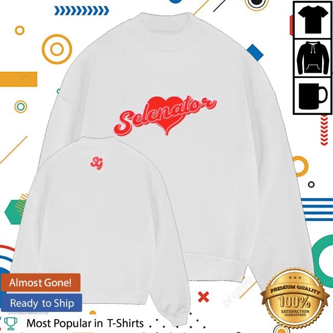 Official Selena Gomez Official Selenator White Heart Hoodie