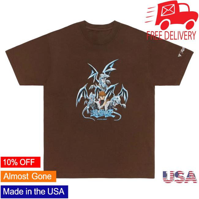 Official Hypland Clothing Merch Store Hypland Yugioh Kaiba Blue Eyes Popover Shirt (Brown)