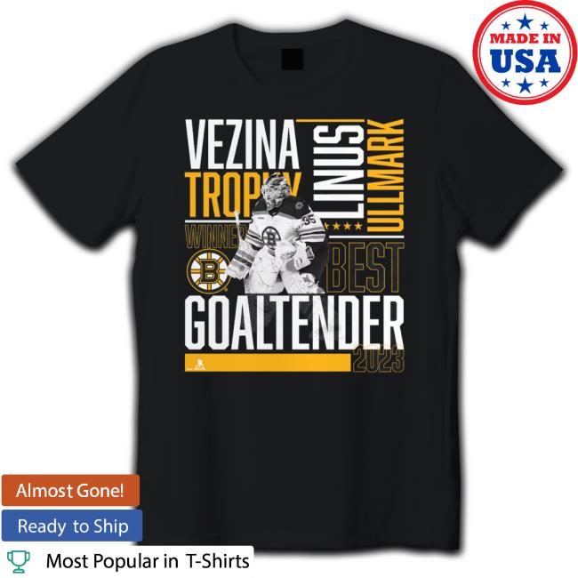 Linus Ullmark Boston Bruins 2023 Vezina Trophy Winner shirt