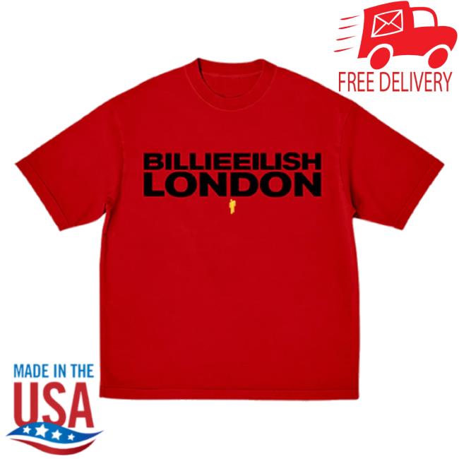 Original Billie Eilish Merch Store Electric Ballroom Red Hoodie Sweatshirt Billieeilish Shop