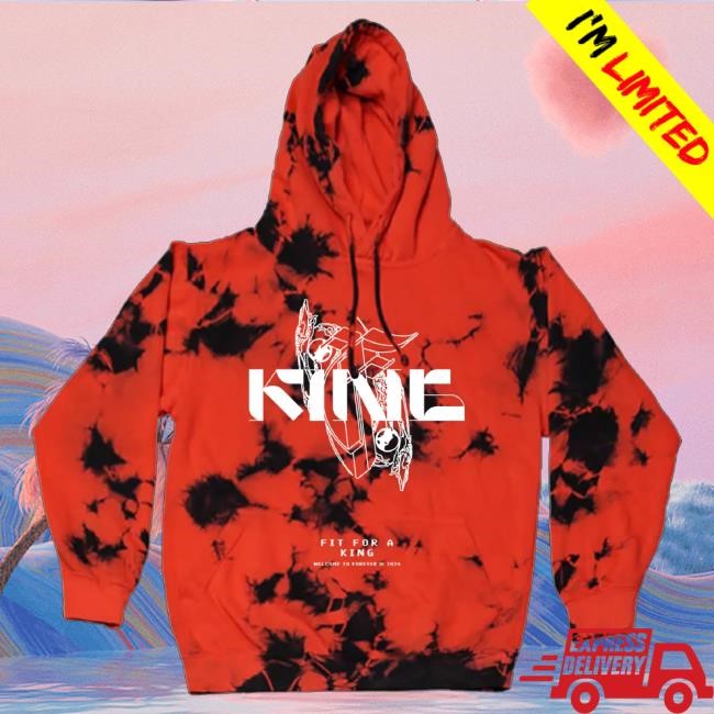 Fit For A King Merch Welcome To Forever Tie Dye Long Sleeve T Shirt Red