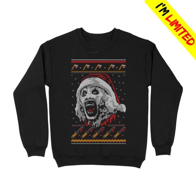Terror Threads Merch Store Terrifier 3 Festive Frights Long Sleeve Shirt