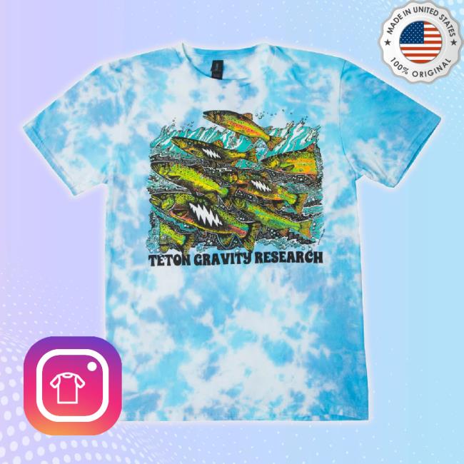 Official Teton Gravity Merch Store Grateful Dead X Tgr “Fish Are Rising Up Like Birds”Shirt Tetongravity Shop