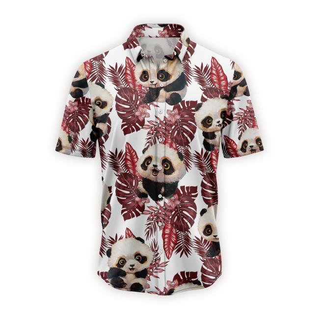 Official Love Panda Short Sleeve Beach Shirt Hawaiian Shirt For Men Women Shirt